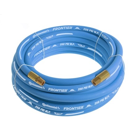 1/2 X 100' Blue EPDM Rubber Air Hose, 300 PSI, 1/2 MNPT X FNPSM